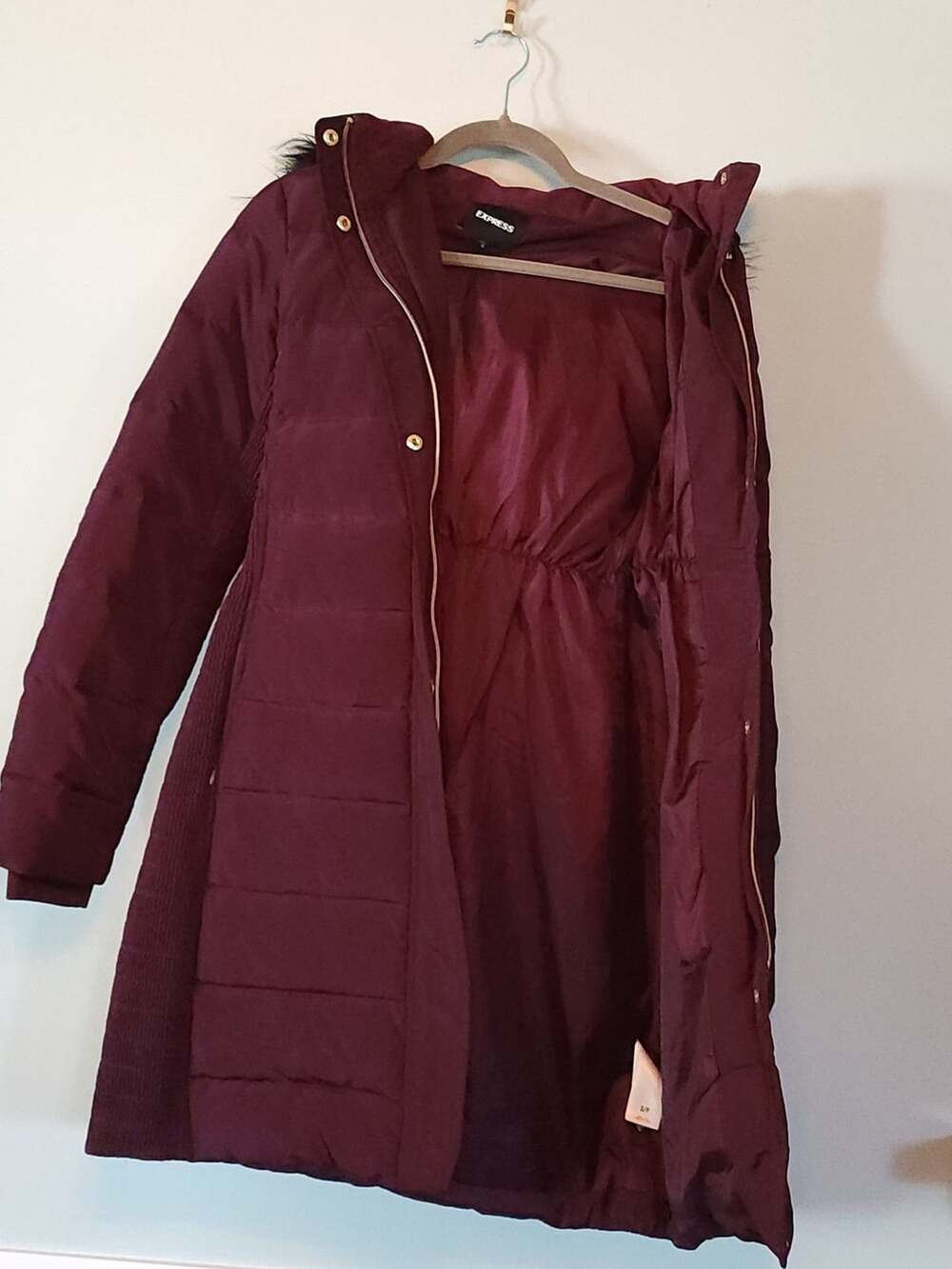 Cozyvibe Outerwear Express Women's Burgundy Puffer Coat